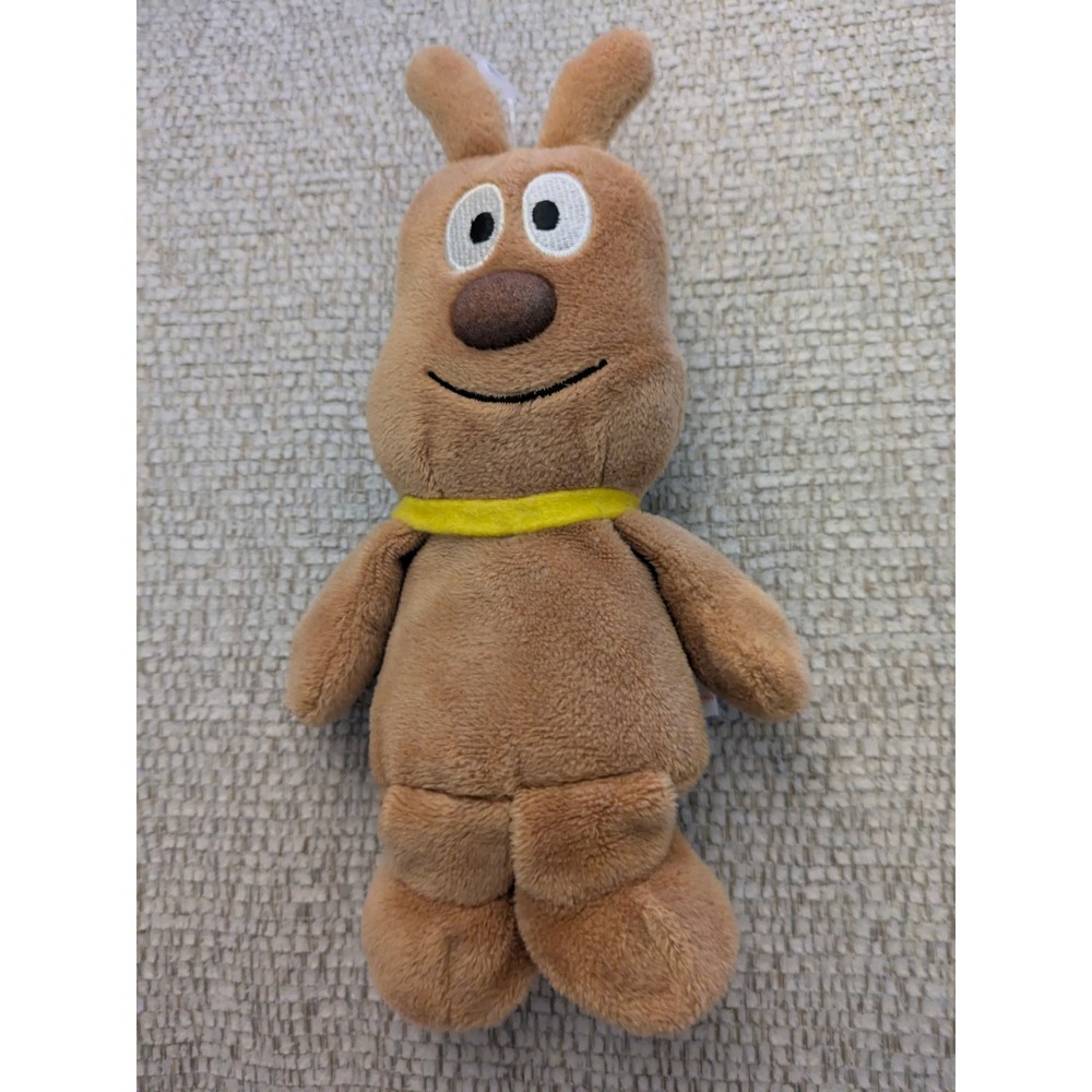 Sega Toys Anpanman Cheese the‎ Dog Plush Brown Yellow Collar Stuff Animal 7 inch